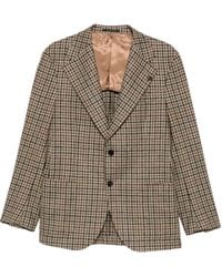 Gabriele Pasini - Check-Pattern Peak-Lapels Blazer - Lyst