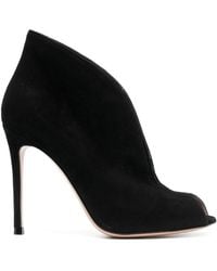 Gianvito Rossi - Vamp 105mm Suede Ankle Boots - Lyst