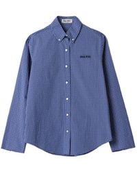 Miu Miu - Check Shirt - Lyst