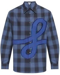 Loewe - Checked Cotton Shirt - Lyst