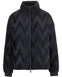 Emporio Armani - Velvet Down Jacket - Lyst