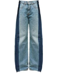 MM6 by Maison Margiela - Tapered Denim Cotton Jeans - Lyst