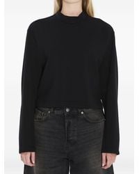Moncler - Logo-Patch Cropped Sweater - Lyst