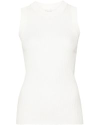 Sportmax - Ribbed Cotton Tank Top - Lyst