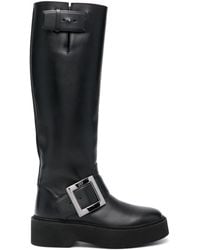 Roger Vivier - Viv Rangers High Leather Boots - Lyst