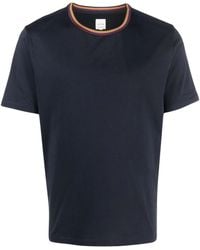 Paul Smith - 'Artist Stripe' Collar Cotton T-Shirt - Lyst