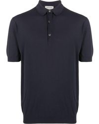 John Smedley - T-shirts And Polos Blue - Lyst