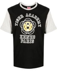 KENZO - Tiger Academy Cotton T-shirt - Lyst