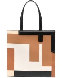 Fendi - Flip Medium Ff Puzzle Leather Bag - Lyst
