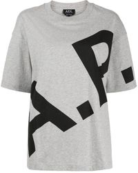A.P.C. - T-shirt Lisandre In Cotone Organico - Lyst
