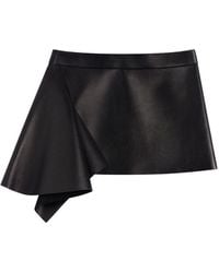Givenchy - Leather Mini Skirt - Lyst