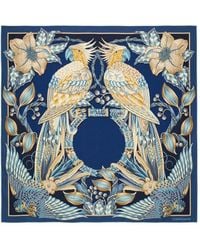 Ferragamo - Parrots-Print Silk Scarf - Lyst