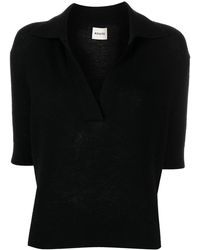 KHAITE - Shrunken Cashmere Polo Shirt - Lyst