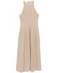 Brunello Cucinelli - Linen Blend Long Dress - Lyst