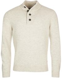 Barbour - Sweater With Buttons - Lyst