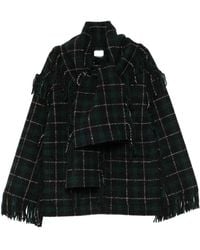 TOTEME - Wool Fringed Scarf Jacket - Lyst