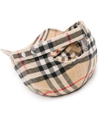 Burberry - Cappello da baseball a quadri - Lyst