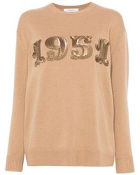 Max Mara - Sequined Embroidered Pullover - Lyst