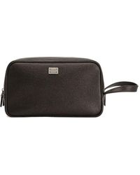 Dolce & Gabbana - Sicily Leather Toiletry Bag - Lyst