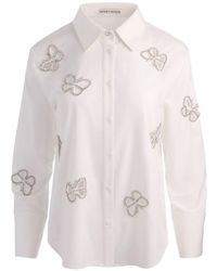 Alice + Olivia - Finely Embellished Shirt - Lyst