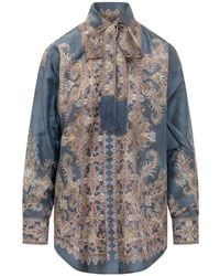 Zimmermann - Valiant Printed Silk Shirt - Lyst