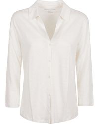 Majestic - 3/4 Sleeve Linen Shirt - Lyst