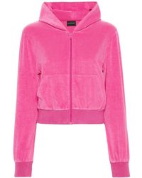 Balenciaga - Rhinestone-Logo Zipped Hoodie - Lyst