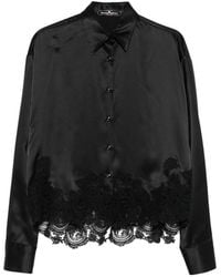 Ermanno Scervino - Lace Trim Silk Shirt - Lyst