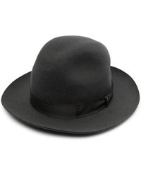 Borsalino Suede Hat - Black