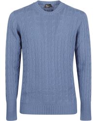Drumohr - Roundneck Braided Wool Sweather - Lyst