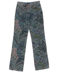 Etro - Floral Print Flared Jeans - Lyst