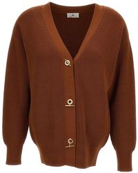 Elisabetta Franchi - V-Necked Cardigan - Lyst