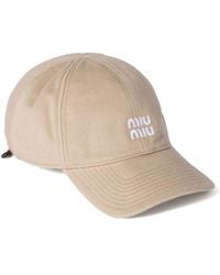 Miu Miu - Logo Cotton Baseball Cap - Lyst