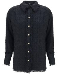 Balmain - Tweed Overshirt - Lyst