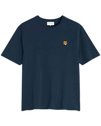 Maison Kitsuné - Logo-Patch T-Shirt - Lyst