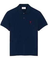 Ami Paris - De Coeur Organic Cotton Polo Shirt - Lyst