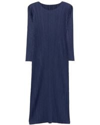 Pleats Please Issey Miyake - Pleated Long Dress - Lyst