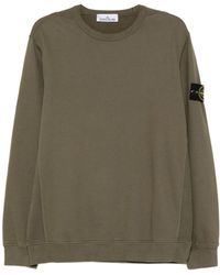 Stone Island - Cotton Fleece Crew Neck Sweatshirt - Lyst