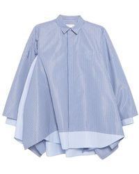 Sacai - Striped Cotton Shirt - Lyst