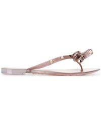 Valentino Valentino Garavani Rockstud Bow Flip Flops - White