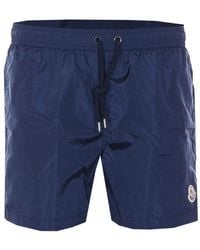 Moncler - Short De Bain À Patch Logo - Lyst