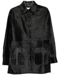 Alysi - Leather Overshirt - Lyst