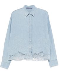 Ermanno Scervino - Cotton And Linen Embroidered Shirt - Lyst