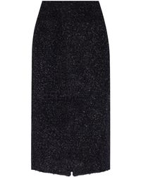 Balenciaga - Tweed Midi Skirt - Lyst