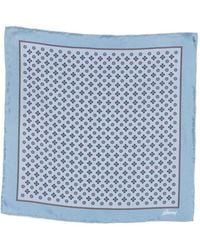 Brioni - Printed Silk Pocket Square - Lyst
