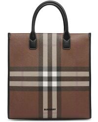 Burberry - Borsa tote Exaggerated Check - Lyst