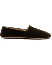 The Row - Ponti Velvet Slippers - Lyst