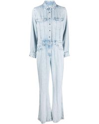 7 For All Mankind - Luxe Denim Jumpsuit - Lyst