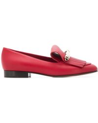 Valentino Leather Loafer - Red