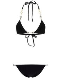 Gucci - Hobrsebit Detail Triangle Bikini Set - Lyst